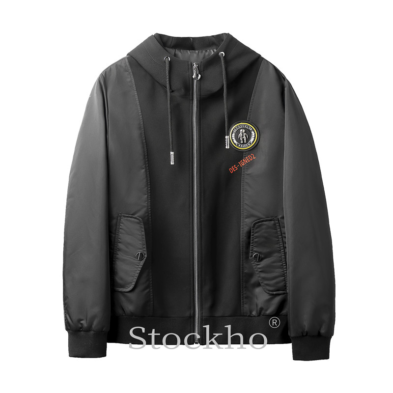 Men's Fashion Casual Coat Black Hood Pendler